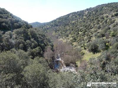 Azud del Mesto - Cascada del Hervidero;ruta senderismo madrid rutas sierra madrid valle de la barran